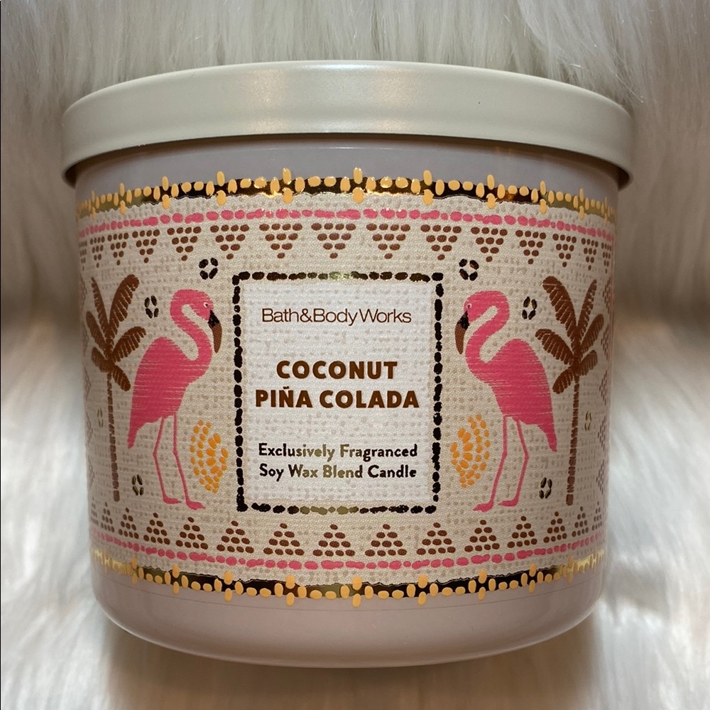 2/$34 “COCONUT PINA COLADA” 3-Wick Candle by B&BW, 14.5 oz / 411 g, NWT